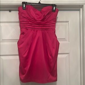 Arden B Strapless Fuchsia Dress